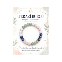 Terazi Burcuna Özel Doğaltaş Bileklik Pembe - 935178432 Pembe