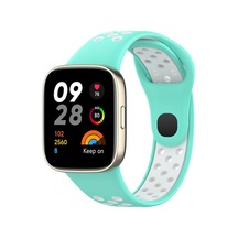 Newface Xiaomi Redmi Watch 3 Spor Delikli Kordon - Turkuaz-beyaz Açık Mor