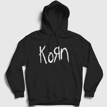 Presmono Unisex Logo Korn Kapüşonlu Sweatshirt Siyah