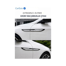 Citroen C-elysee Paslanmaz Krom Yan Çamurluk Çıtası 4 Parça Abs Malzeme Aksesuarı