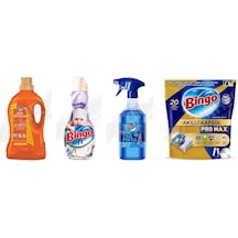 Bingo Giysi Şampuanı 3lt + Soft + Kireç Çözücü 900 Ml + Tablet Pro 20'li 4'lü Set Diğer