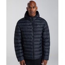 Kappa Logo Rina Puffer Erkek Siyah Regular Şişme Mont