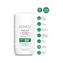 Sinoz Spf50 Pure Cica Anında Ton Eşitleyici Sıvı Yüz Güneş Kremi 50ml