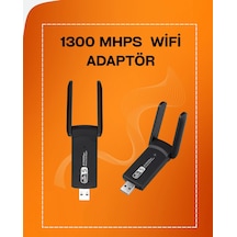 Mey İthalat Tak-çalıştır Özellikli Çift Bant Wifi Adaptör - 1200 Mbps 40721364