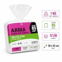 Bakkaliye Poşeti 30x52 Cm 85 Adet 5'lik 1 Kg Şeffaf Sızdırmaz Bakliyat Şeker Balık Market Poşeti