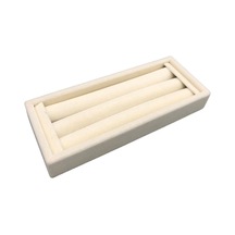 Yerli Üretim Ufak Boy Süet Kumaş Krem Renk 18 / 7 Cm Rulo Çekmece Içi Yüzük Standı Çok Renkli