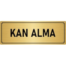 Metal Yönlendirme Levhası, Departman Kapı İsimliği Kan Alma 10x20 cm Altın Renk