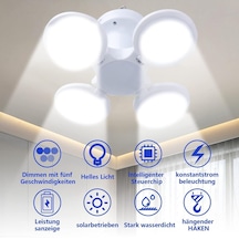 Solar Enerji Kamp Lambası, 5 Mod, Sos Su Geçirmez, Usb Şarj Edilebilir Led Kamp Feneri, Akıllı Uzaktan Kumanda, Su Geçirmez, Katlanabilir Led Kamp Işığı, Kamp Lambası, Güneş Enerjili, Acil Durum Beyaz