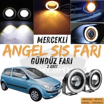 Hyundai Getz 2002 2011 Uyumlu Üniversal Mercekli Angel Sis Farı Metal Su Geçirmez 76 Mm Turu Halkalı Gündüz Farı Sis Farı 58097184