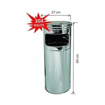 Paslanmaz Metal Çöp Kovası 34 Litre