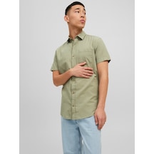 Jack & Jones Jack&jones Kısa Kollu Yağ Yeşili Erkek Gömlek 12235362 001