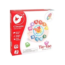 Classic World Ahşap Saat Ve Şekiller Tik Tak 1 Adet