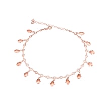 Brezza Lusso Jewelry Fatma Ana Eli Zirkon Taşlı Gümüş Kadın Ayak Halhal Rose
