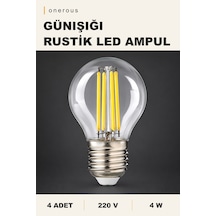 Onerous 4w E27 Günışığı Rustik Led Ampul, 4'lü, 220v