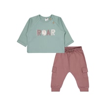 Civil Baby Roar Baskılı 6-18 Ay Takım - Yeşil Çağla Yeşili