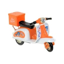 Çek Bırak Metal Vespa Motor 12 Cm - Fy361a-12d - Turuncu Lisinya
