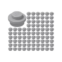 Yedek Parçalar: Plate Round: 100 Adet 1x1 Plate Round Parts Light Bluish Gray - Açık Gri 4073