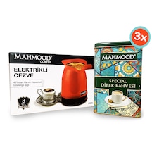 Mahmood Special Dibek Kahvesi Teneke 3 x 400 G + Elektrikli Cezve