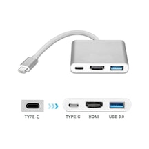 Lunatic 6249 Usb 3.1 Type C To Hdmı Usb 3.0 Çevirici Dönüştürücü Adaptör Kablosu
