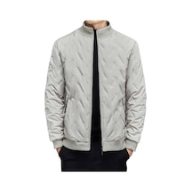 Erkekler İçin Tüylü Pamuklu Polar Astarlı Ceket Haki