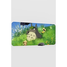Totoro Anime V5 - 90x40 Xxl Gaming Kauçuk Kaymaz Taban Mouse Pad Fare Altlığı
