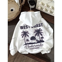 Y2k Trend Sezon Unisex Retro Sweatshırt Kapşonlu Kod 1791 Trz1826 Beyaz