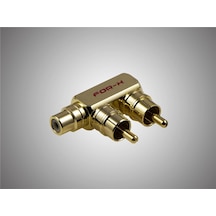 For-x Metal Y Fiş – For-x XY-54T Metal Y Kablo -Gold Y Jak 1 Adet