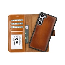 Samsung Galaxy S23 Plus Uyumlu Deri Cüzdanlı Kılıf Rst2ef Taba 091 Sıyah