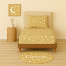 Lionas Desenli 90 X 200 Cm Sütlü Yıldız Lastikli Çarşaf Ve Yastık Kılıfı Kahve