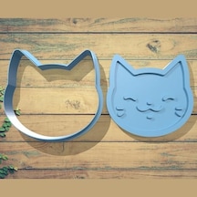 Sevimli Kedi Temalı Kurabiye Kalıbı Ve Kesici 50 x 22