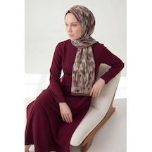 Silk Home Su Yolu Desen Sütlü Kahve 75x195 Soft Şal Çok Renkli