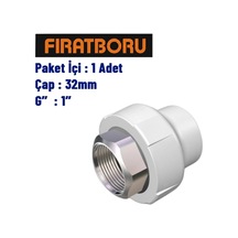 Fırat İç Dişli Rakor Altı Köşe 32mm, 1'', 1 Adet, 7b61032254