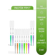 Pastör Pipet 3 Ml Paket/ 200 Aadet