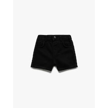 Koton Pamuklu Cep Detaylı Basic Denim Şort Siyah 5smg40015ad Siyah
