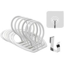 Suntek 6 Yüzük Şapka Rafları Arka Kapı Beyzbol Dolabı Için B Beyaz