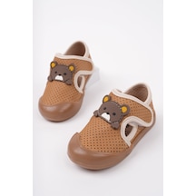 Muggo Scot Cırtlı Ayıcıklı Günlük İlk Adım Bebek Spor Ayakkabı Taba