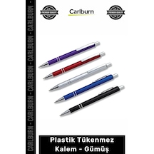Kalem Logo Baskılı Promosyon Kurumsal Hediyelik Kaliteli Toptan Plastik Tükenmez Kalem Gümüş