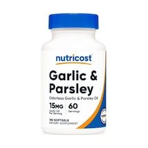 Garlic & Parsley Oil 15mg 180 Softgels - Odorless Garlic & Parsley, Gmo-free, 60 Servings