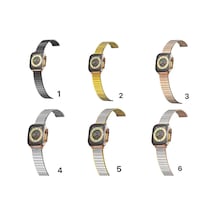 Apple Watch Uyumlu42mm Made Metal Kordon Saat Değildir - Gümüş-gold