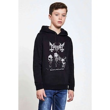 Tshirthane Mayhem Buried By Time And Bust Baskılı Unisex Çocuk Sweatshirt Siyah