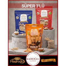Haşiroğlu - Çerezlik Klasik Doğal Tarhana - Acı Baharatlı Tarhana Cipsi-fırınlanmış Doğal Tarhana 450 Gr Süper 3'lü