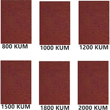 Su Zımparası, Yumuşak Kağıt, Yüksek Kalite 23x28 Cm 800,1000,1200,1500,1800,2000 Kum 6 Parça