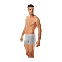 3 Adet Tutku Likralı Erkek Gri Boxer 0114 Beden: M Standart