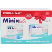 Minixbebe Nazal Burun Aspiratörü Ve Yedek Ucu 10 Lu Avantajlı Paket
