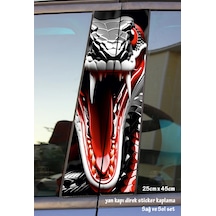 Yılan Kobra Oto Folyo Baskı Kaplama Araba Kapı Sticker Set