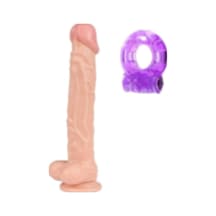 Hızlı Express Xise Dave 26 CM Realistik Dev Penis Dildo + Titreşim Halkası