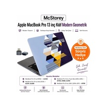 Macbook Pro 13 Geometrik Desenli Kılıf A1706 A1708 A1989 A2159 A2251 A2289 A2338 M1 M2 Uyumlu Baskılı Kristal Sert Kılıf Koruyucu Kapak Siyah Belirtilmemiş