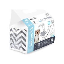 Diapers Erkek Köpekler İçin Külot Bez Small 12 Li 17,5x42 Cm