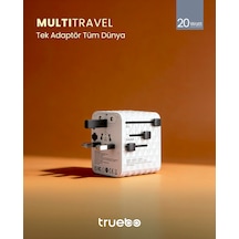 Truebo Multitravel Travel Adapter & Charger Evrensel Seyahat Adaptörü