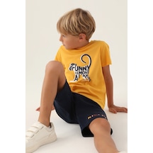 Rolypoly Funny As Monkey Hardal Erkek Çocuk Bermuda Takım 5274-42916 Hardal